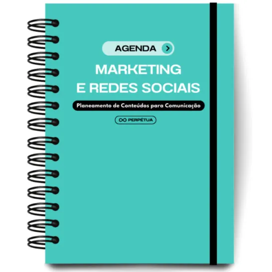 Agenda de Marketing e Redes Sociais (Argolas Perpétua Internacional)