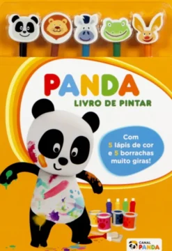 Canal Panda - Livro de Pintar com 5 Lápis de Cor e 5 Borrachas muito Giras!