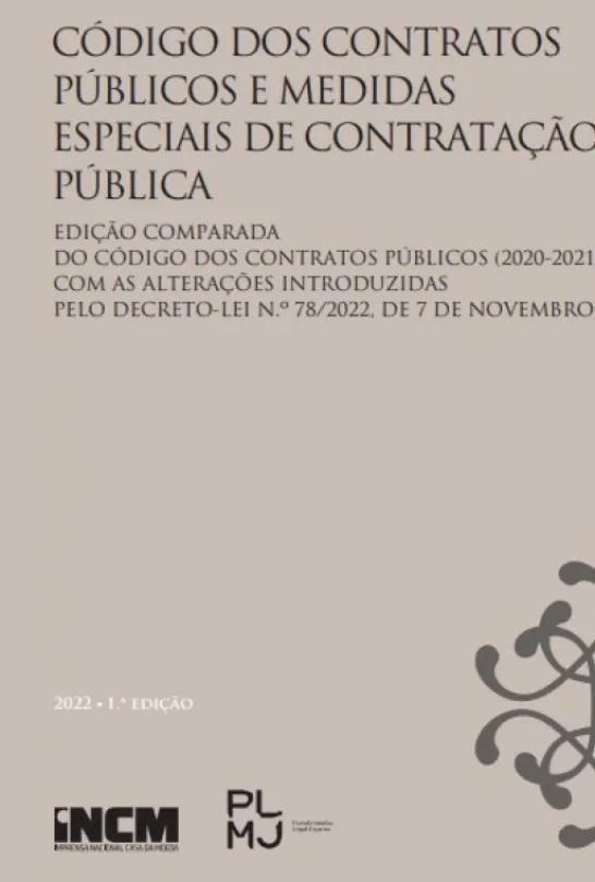 Código dos Contratos Públicos e Medidas Especiais de Contratação Pública
