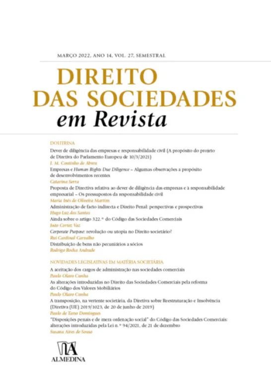 Direito das Sociedades em Revista - Vol. 27 - 2022