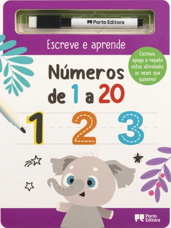 Escreve e Aprende - Números de 1 a 20