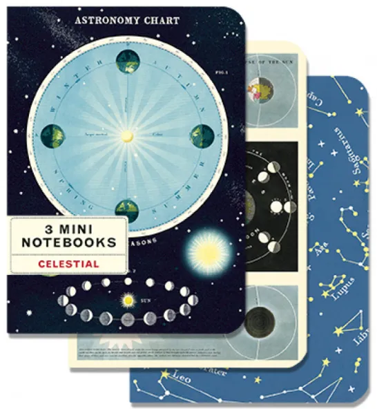 Mini Caderno Cavallini 10x14cm c/3 Celestial