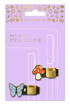 Pen Clips - Butterfly & Mushroom (Set of 2)