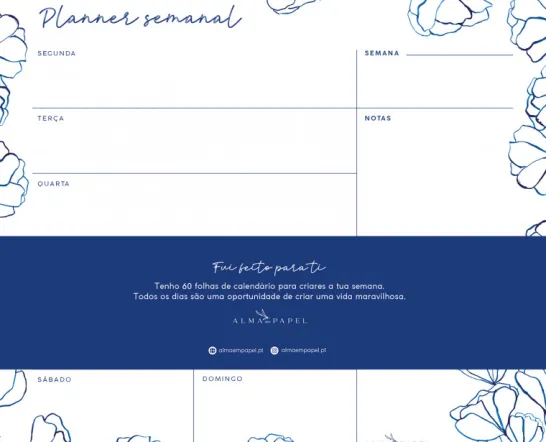 Planner Semanal Indigo