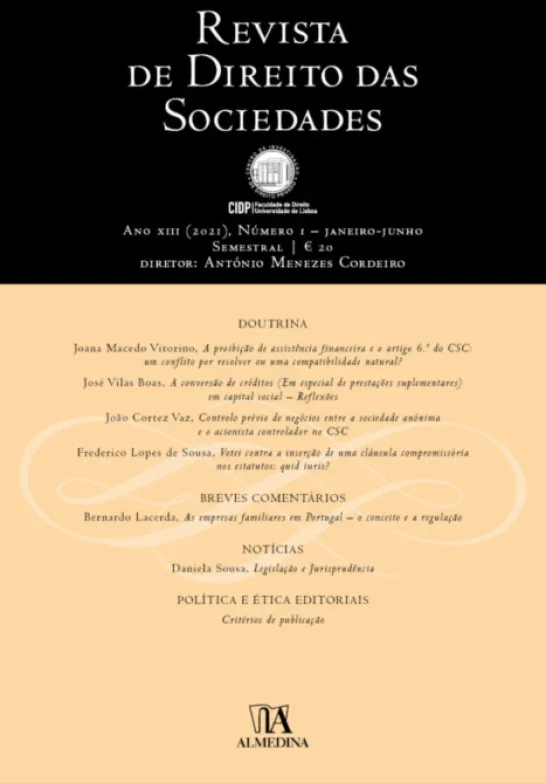 Revista de Direito das Sociedades - Ano XIII - N.º 1 - 2021