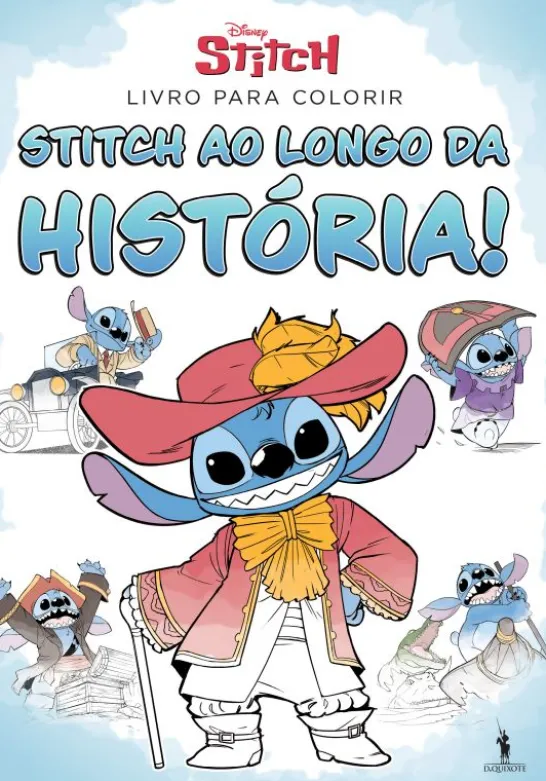 Stitch ao Longo da História! - Livro para Colorir